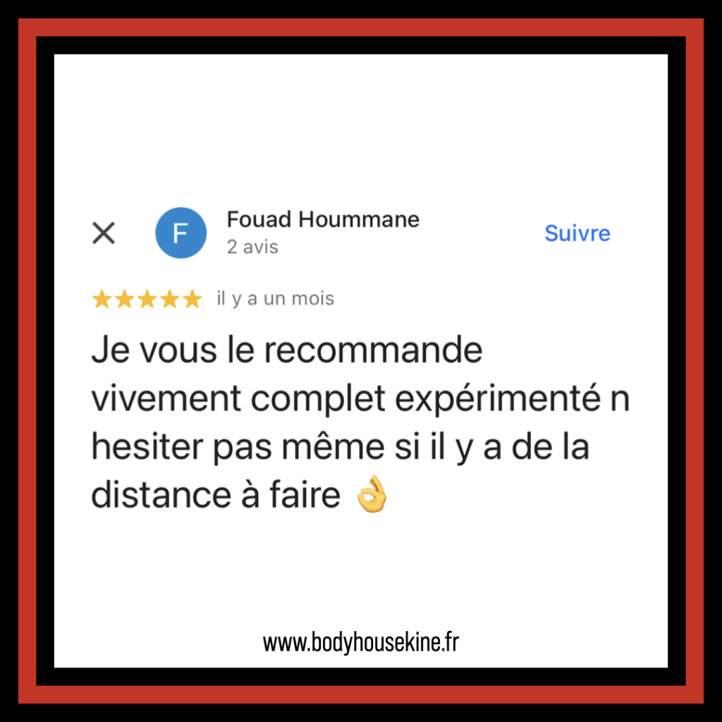 Avis clinique de kinésithérapie manuelle de Montreuil