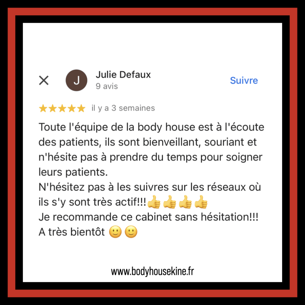 Avis clinique de kinésithérapie manuelle de Montreuil