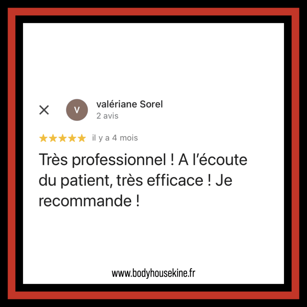 Avis clinique de kinésithérapie manuelle de Montreuil