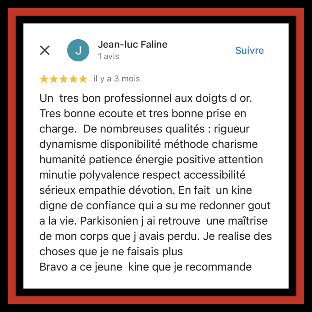 Avis clinique de kinésithérapie manuelle de Montreuil