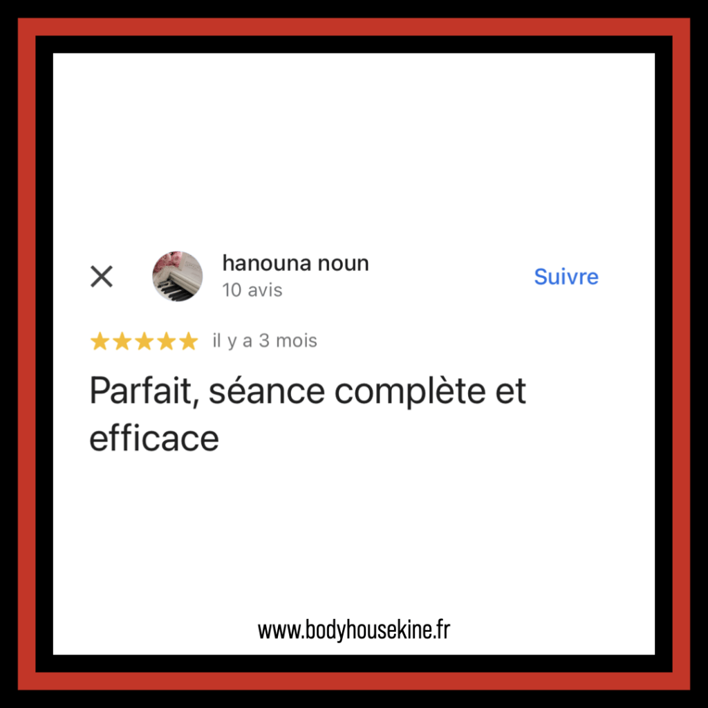 Avis clinique de kinésithérapie manuelle de Montreuil