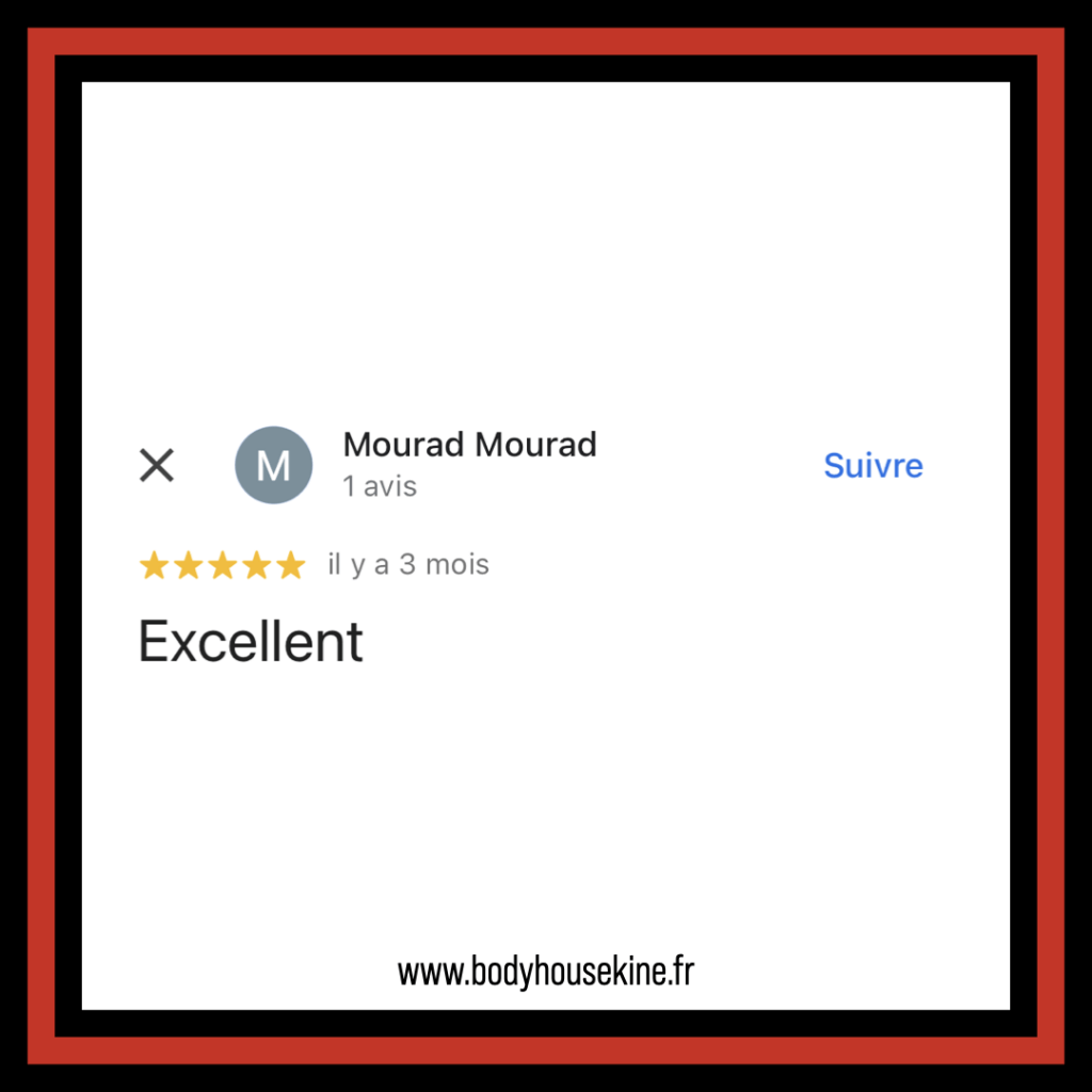 Avis clinique de kinésithérapie manuelle de Montreuil